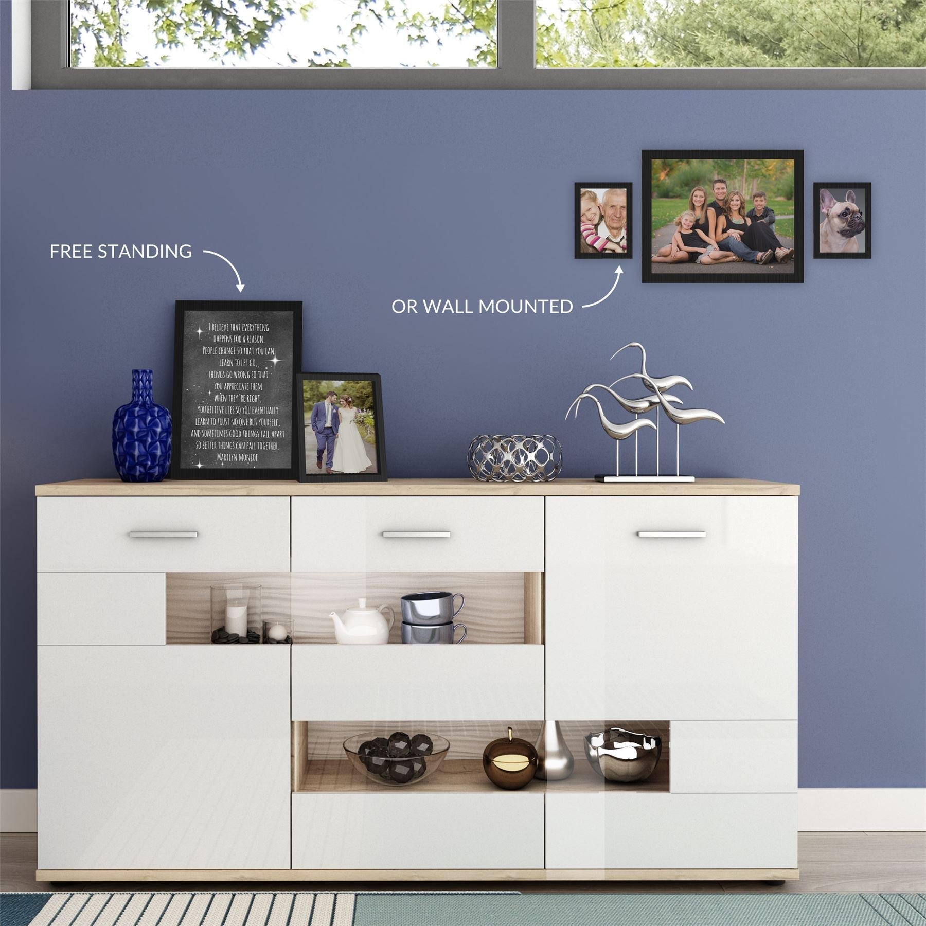 Assorted Photo Frames - Set of 10 Black | M&W	