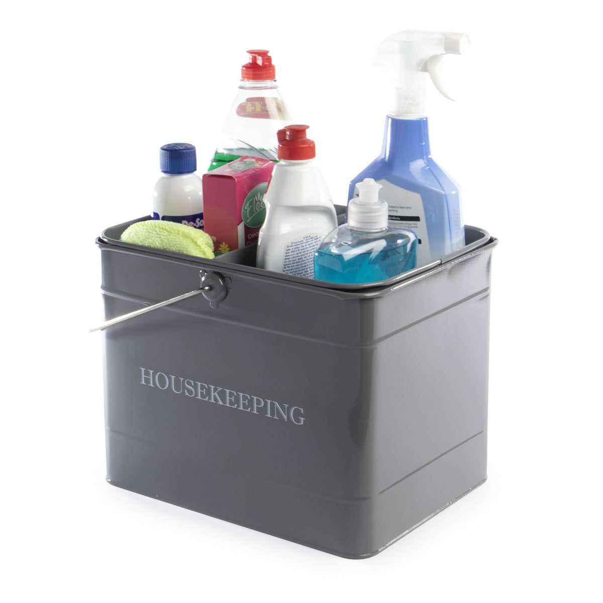 Vintage Housekeeping Cleaning Caddy Grey | M&W	