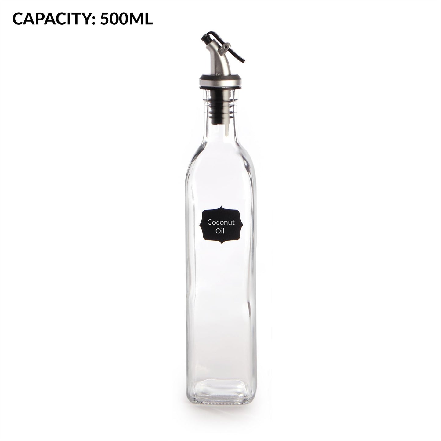Oil and Vinegar Dispenser Bottles - 500ml Pack of 4 | M&W	