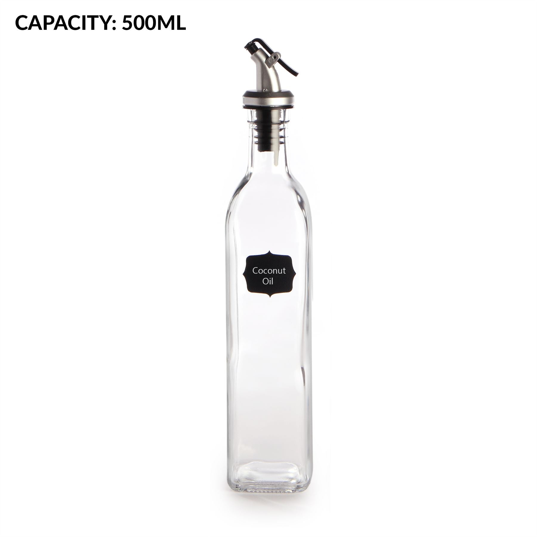 Oil and Vinegar Dispenser Bottles - 500ml Pack of 4 | M&W	