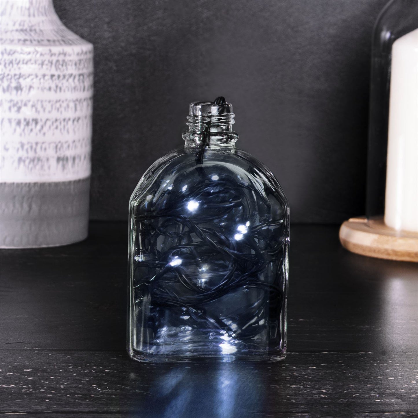 Glass Flask Bottles with Lids 200ml - Set of 10 | Pukkr	