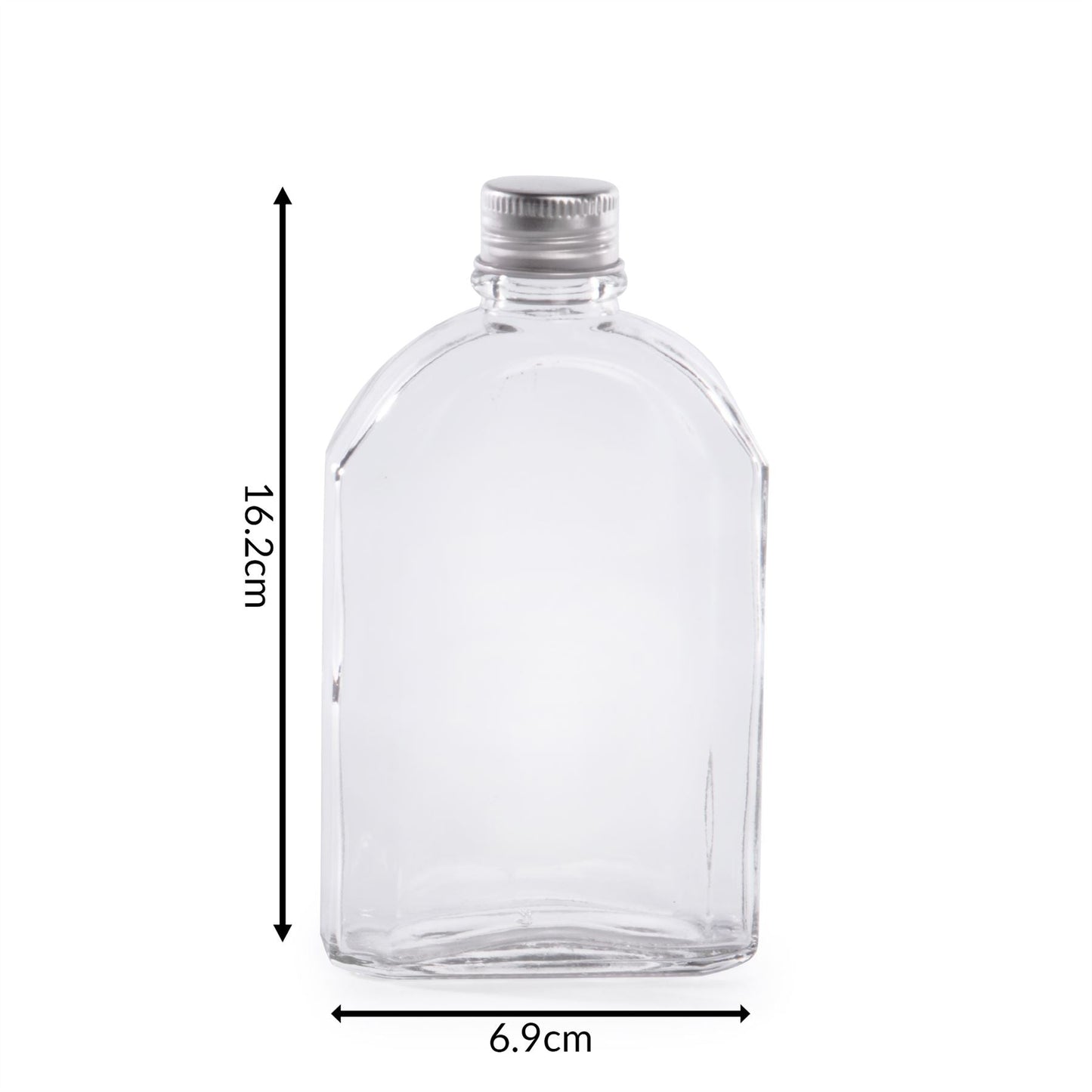 Glass Flask Bottles with Lids 200ml - Set of 10 | Pukkr	