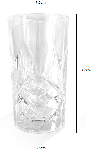Crystallised Glasses 350ml - Set of 6 | M&W	