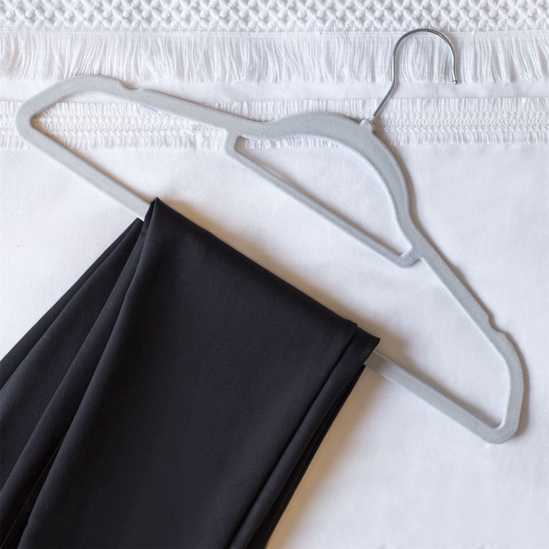 Velvet Coat Hangers Grey - Pack of 50 | M&W	