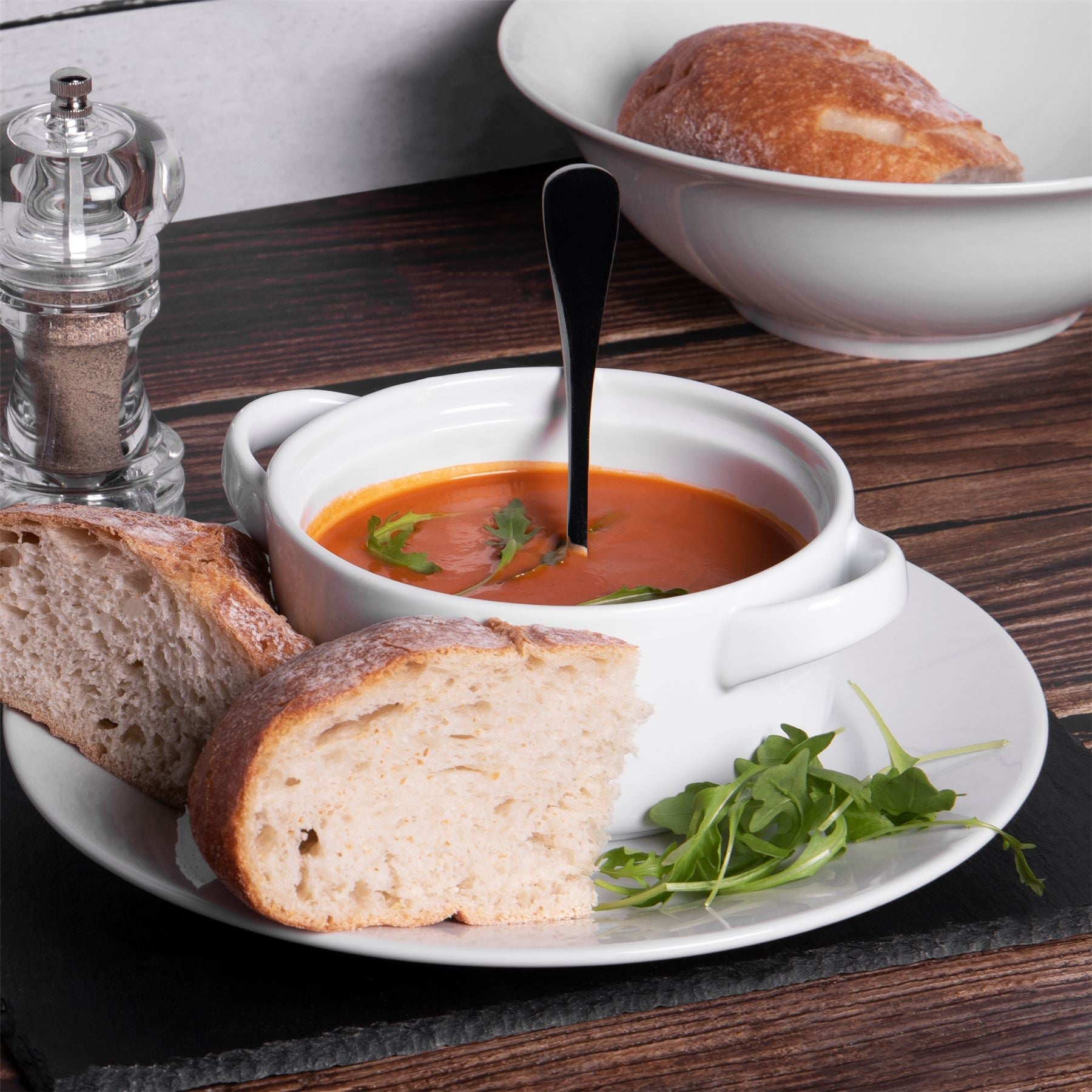 Soup Bowls with Handles - Set of 4 | M&W	