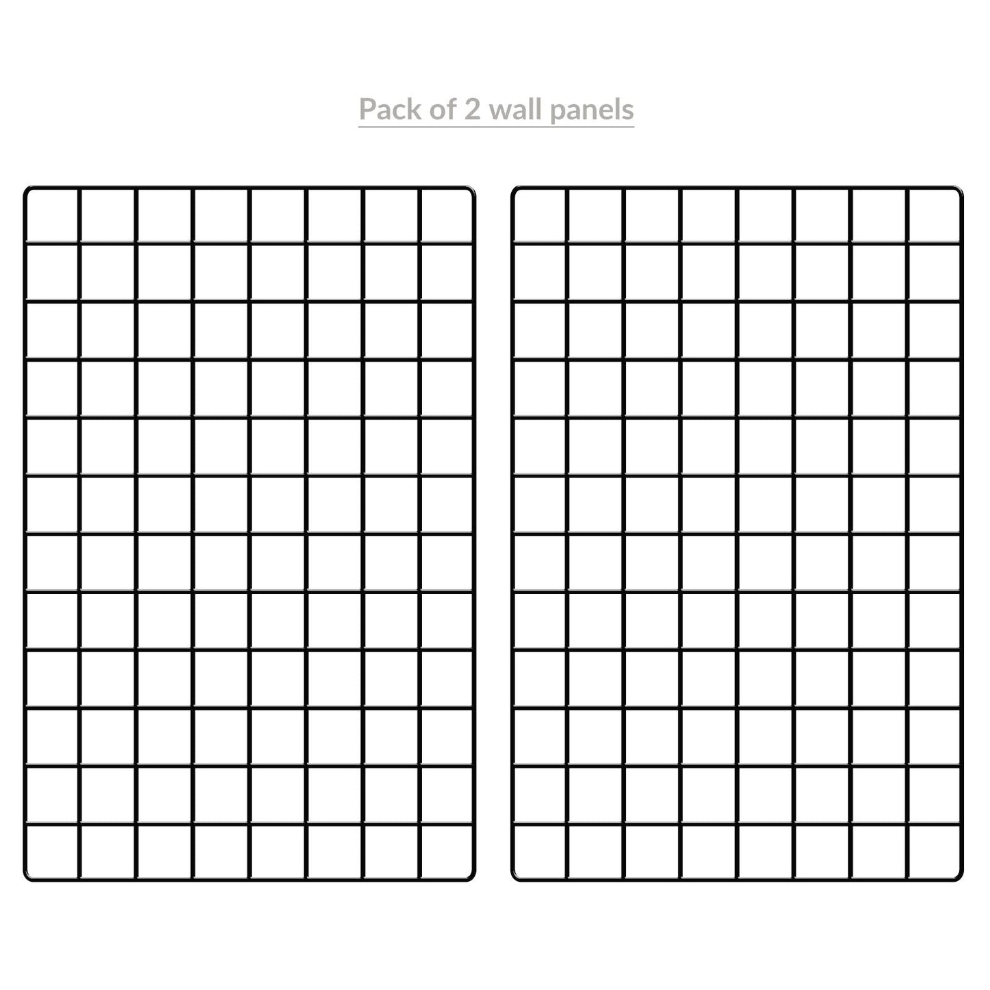 Hanging Grid Organisation & Photo Wall Panels - Pack of 2 Black | Pukkr	