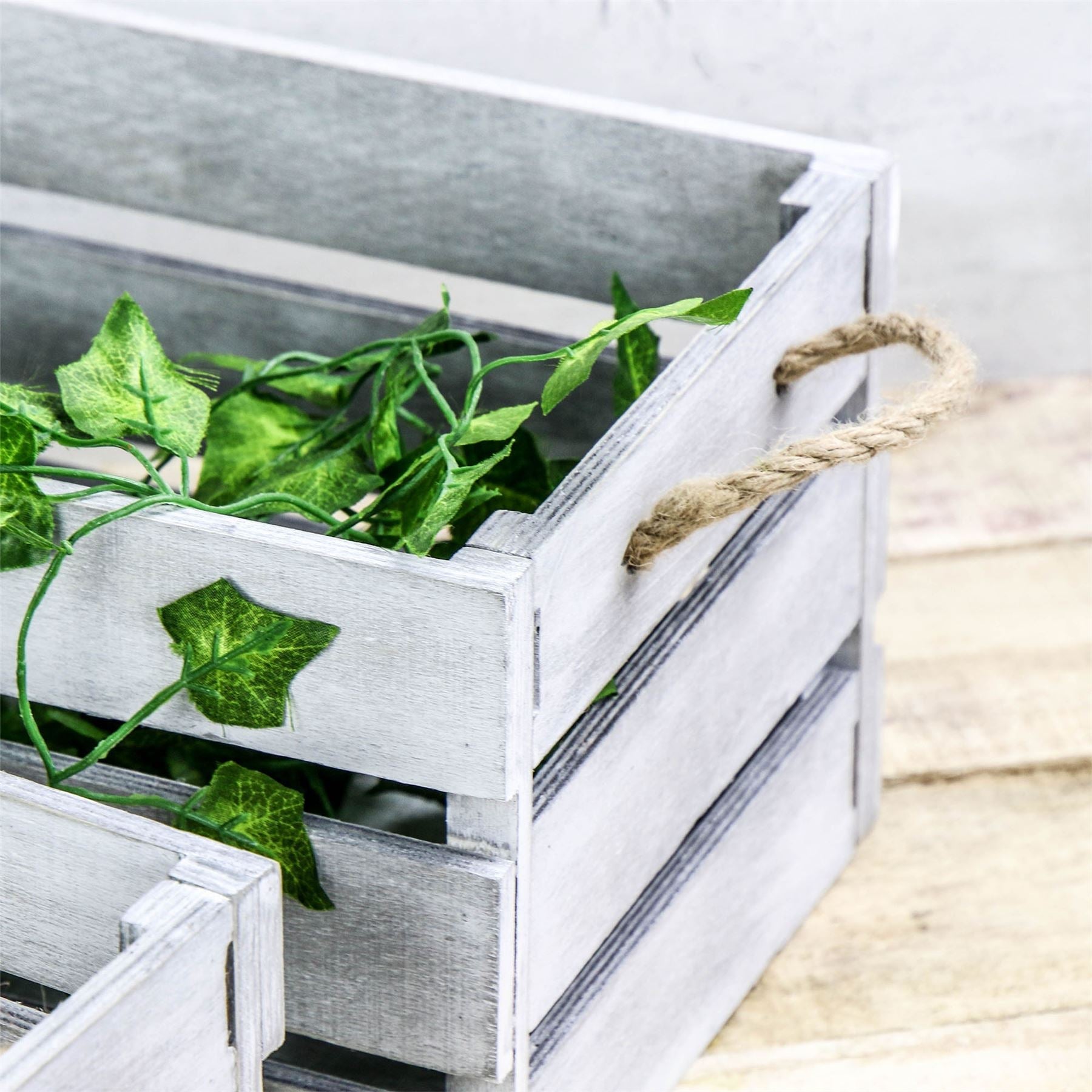 Wooden Storage Crates - Set of 3 | M&W	