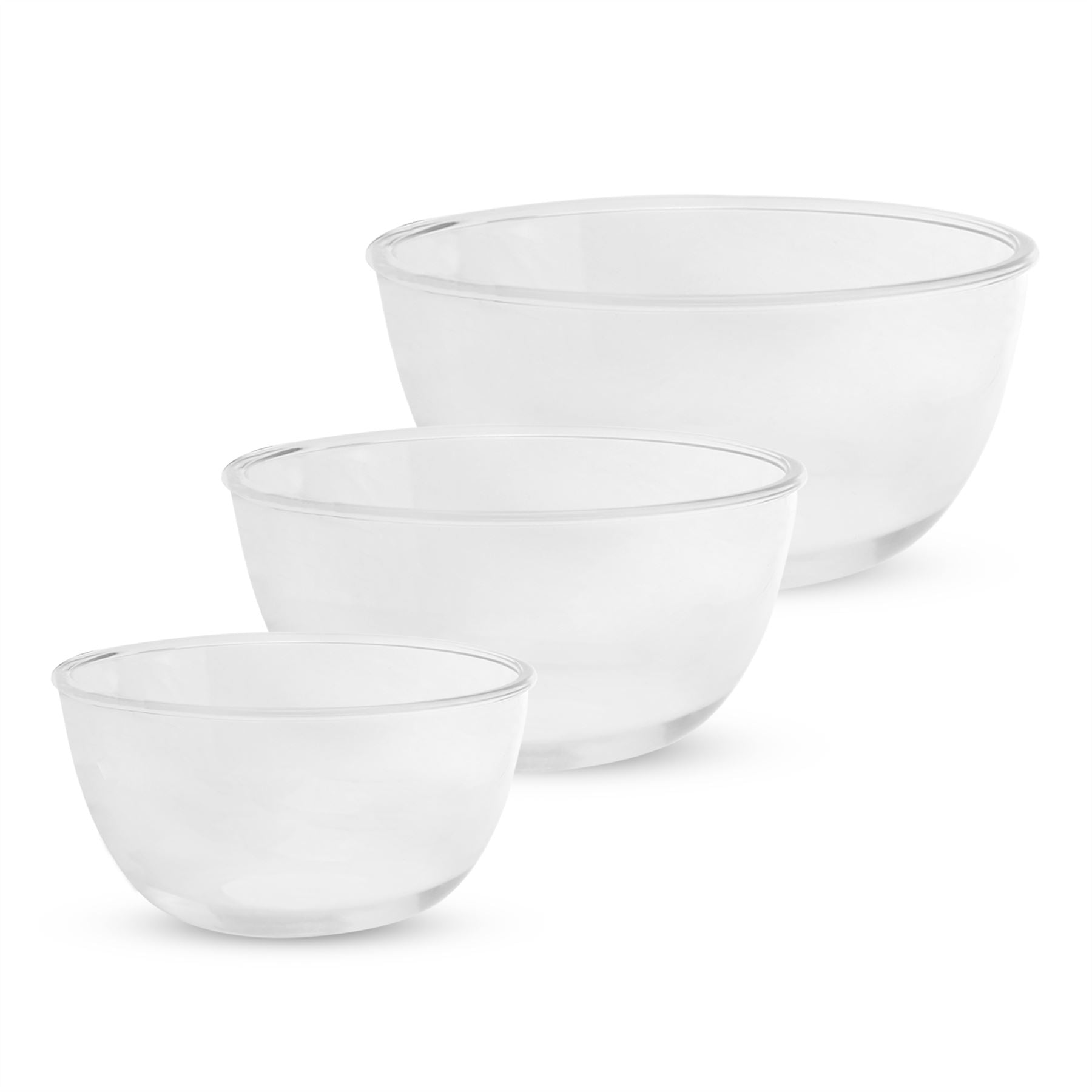 Glass Mixing Bowls - Set of 3 | M&W	
