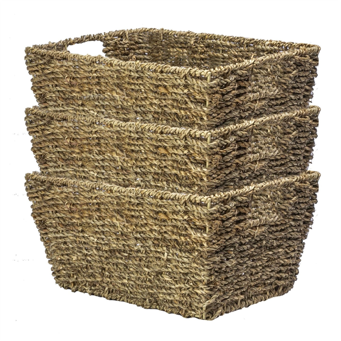 Natural Seagrass Storage Basket - Set of 3 | M&W	