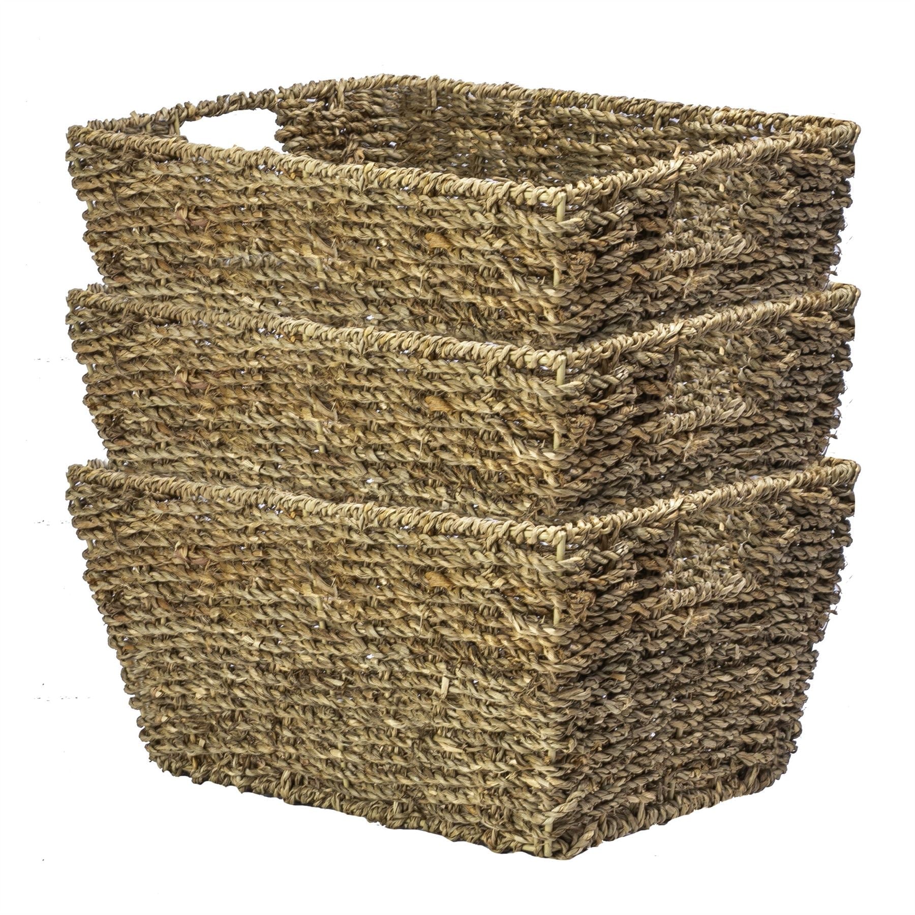 Natural Seagrass Storage Basket - Set of 3 | M&W	