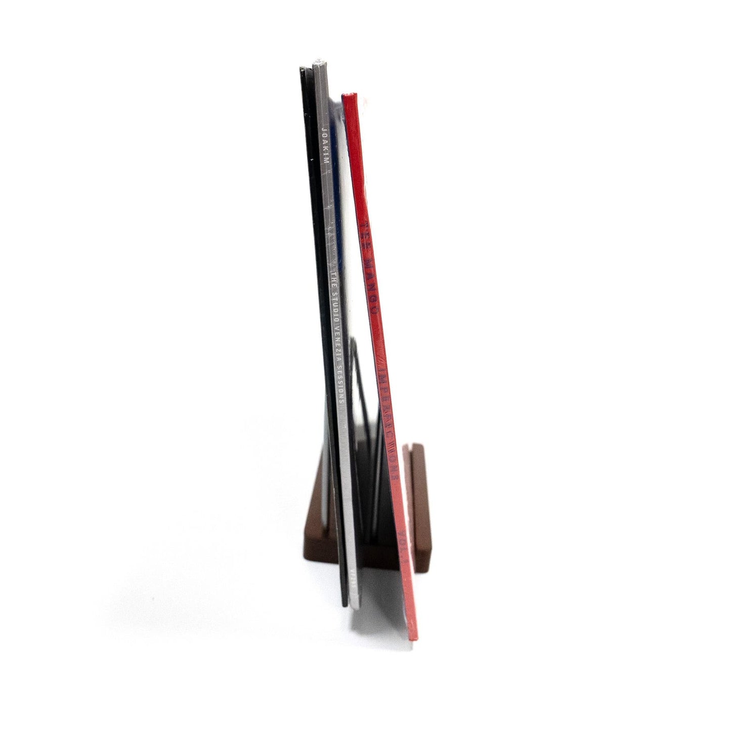Vinyl LP Display Stand & Shelf  Walnut Finish | M&W	