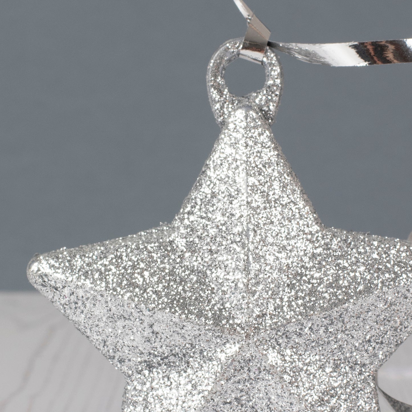 Silver Glitter Star Balloon Weight
