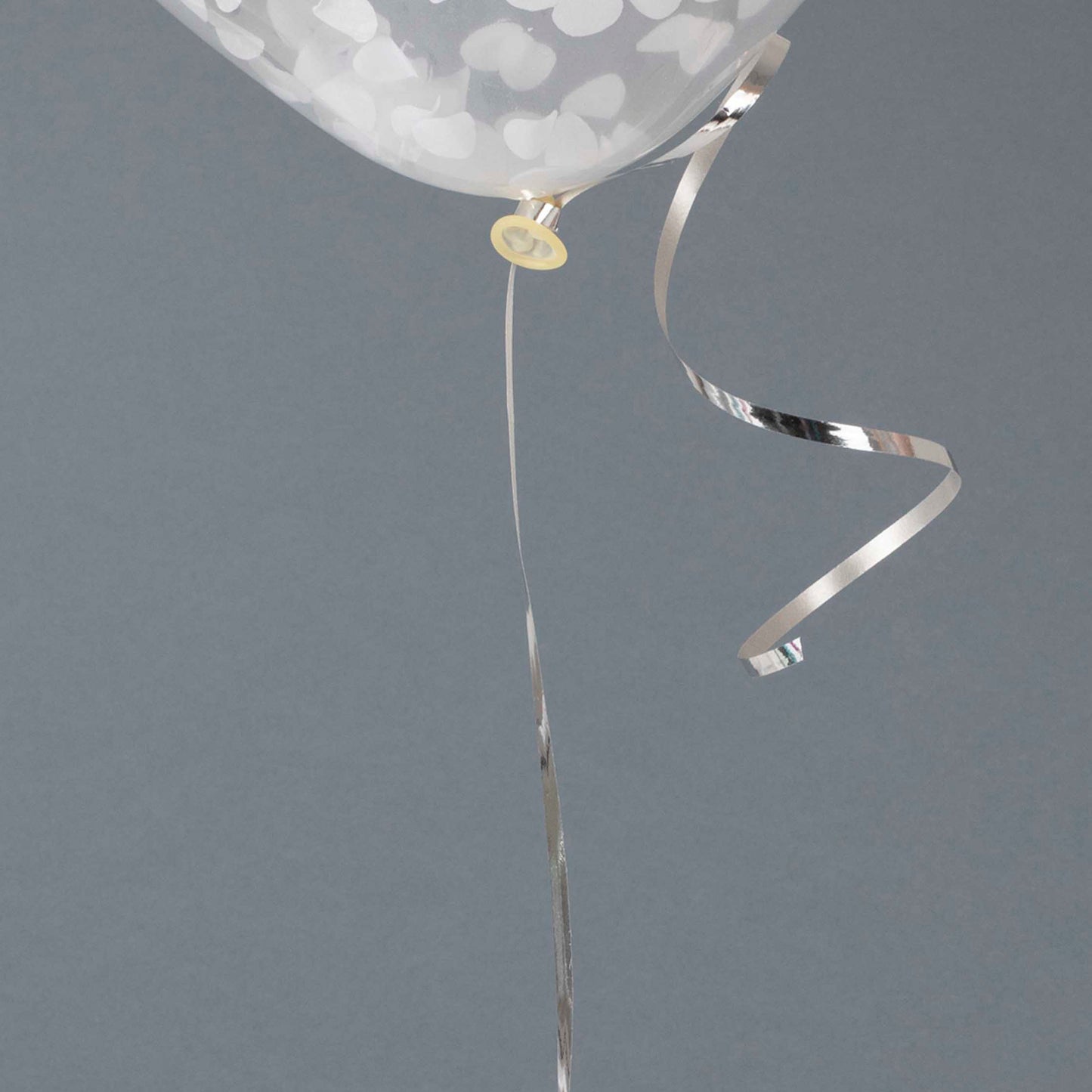 Silver Metallic Curling Balloon Ribbon