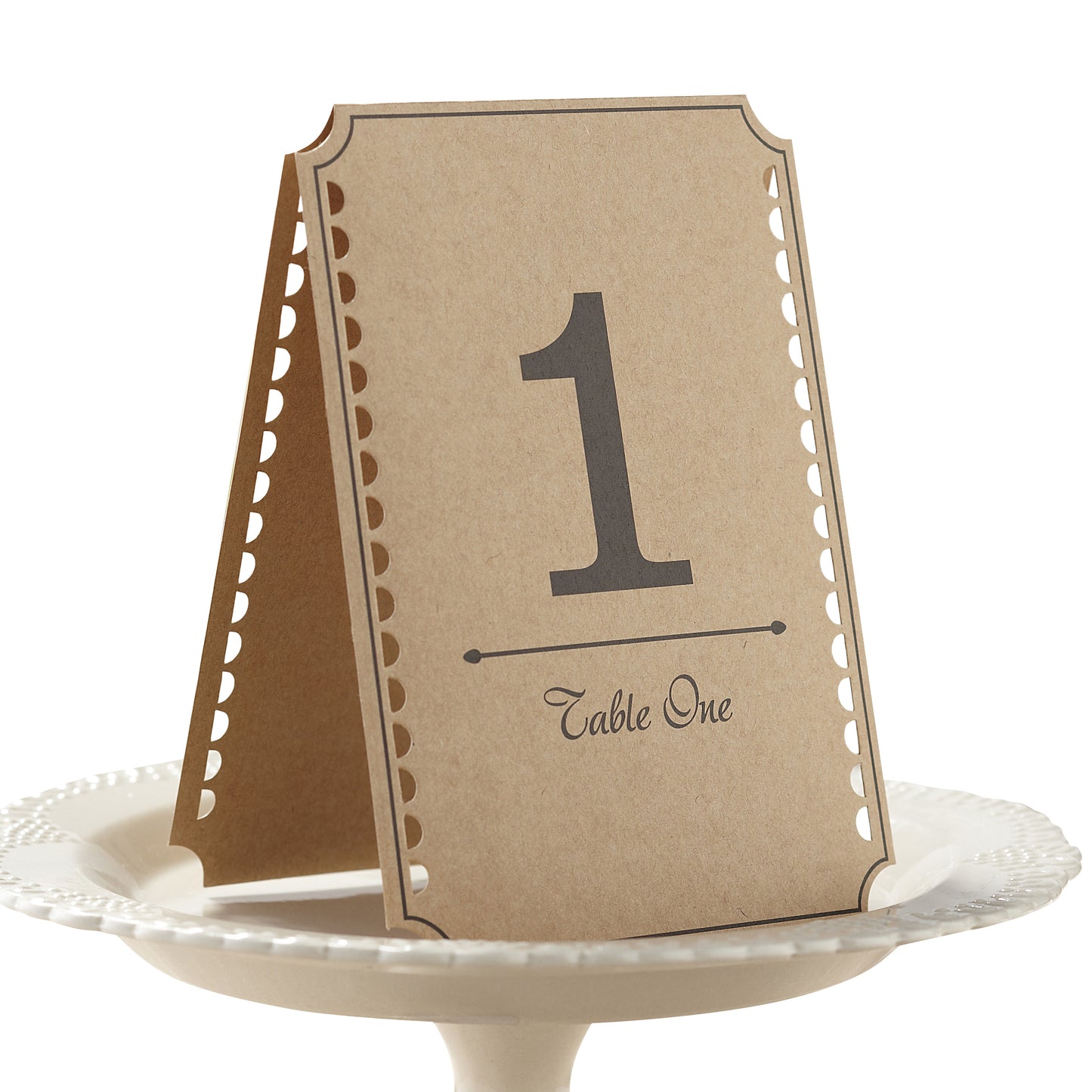 Brown Kraft Table Numbers - Vintage Affair