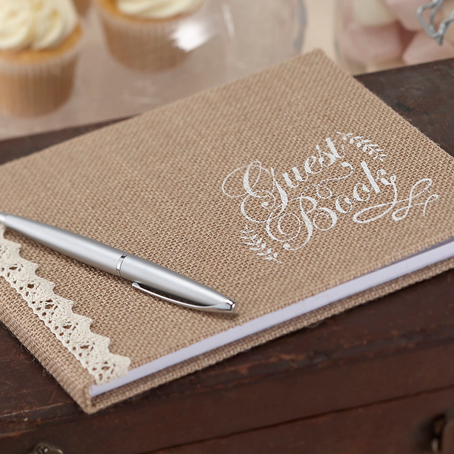 Hessian Burlap Guest Book - Vintage Affair