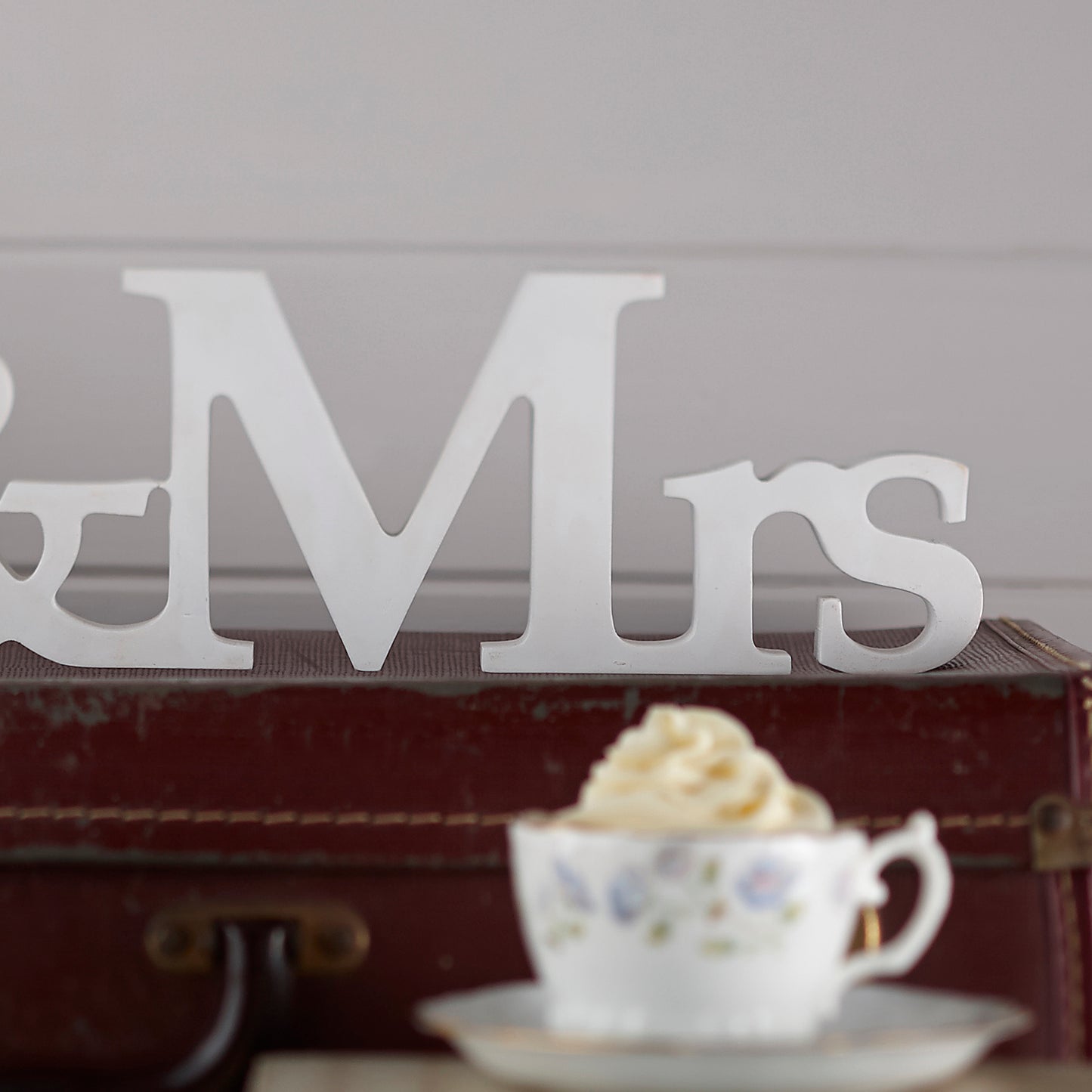 Mr & Mrs Freestanding Wooden Sign - Vintage Affair