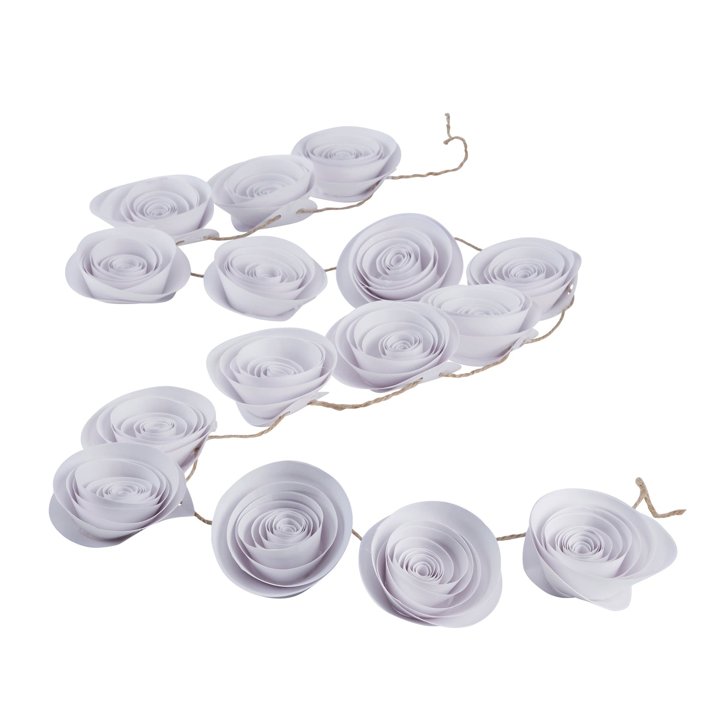 White Paper Flower Garland