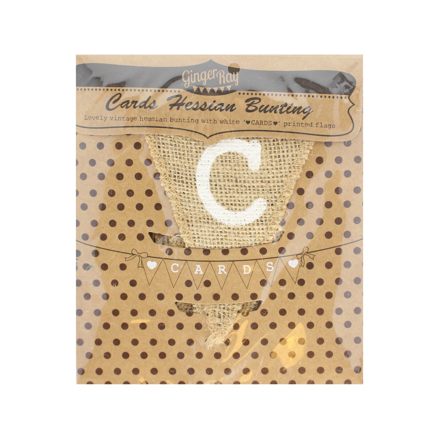 Cards Hessian Burlap Bunting - Vintage Affair