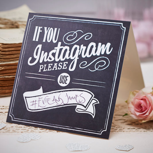 If You Instagram Table Tent Signs - Vintage Affair