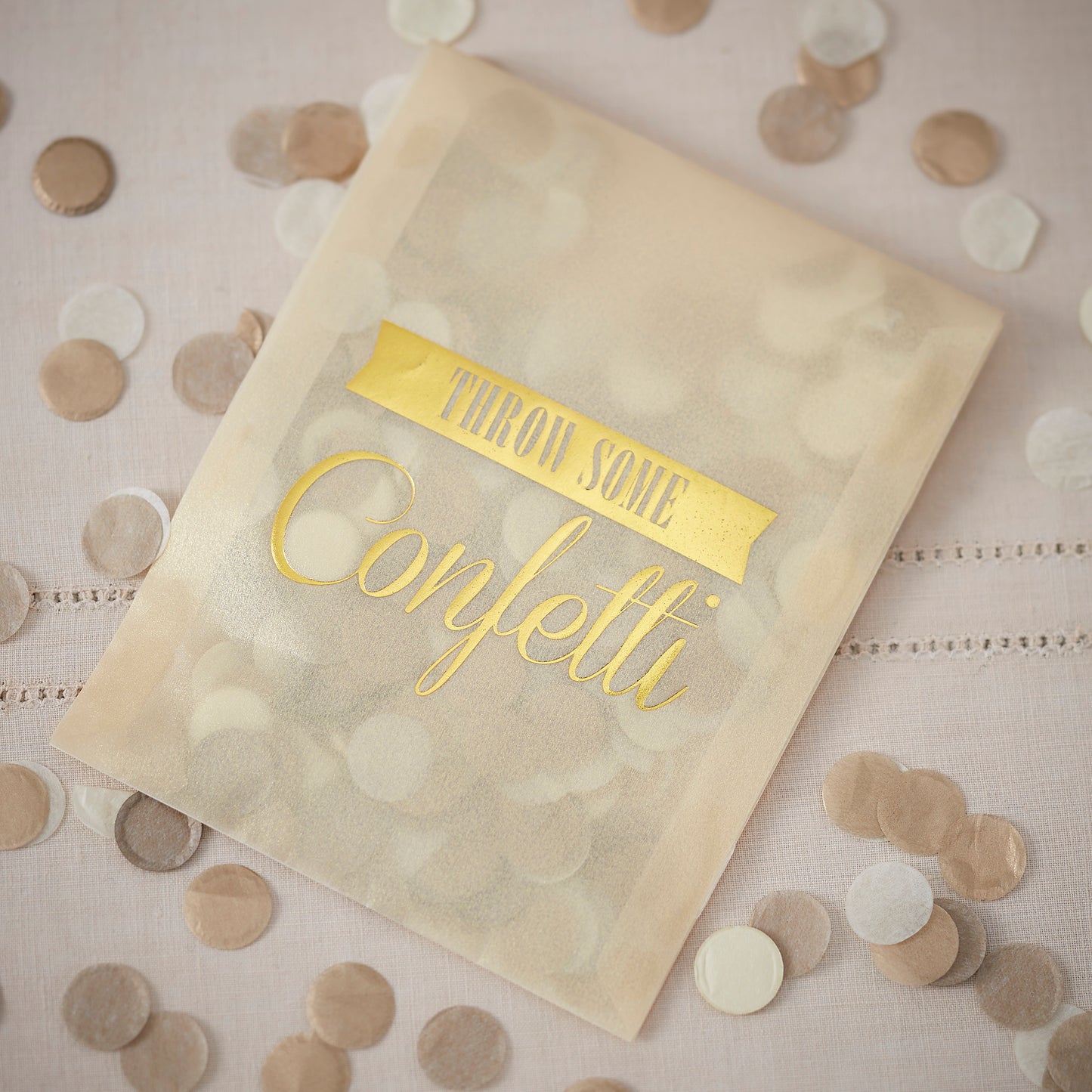 Gold Wedding Confetti Envelopes