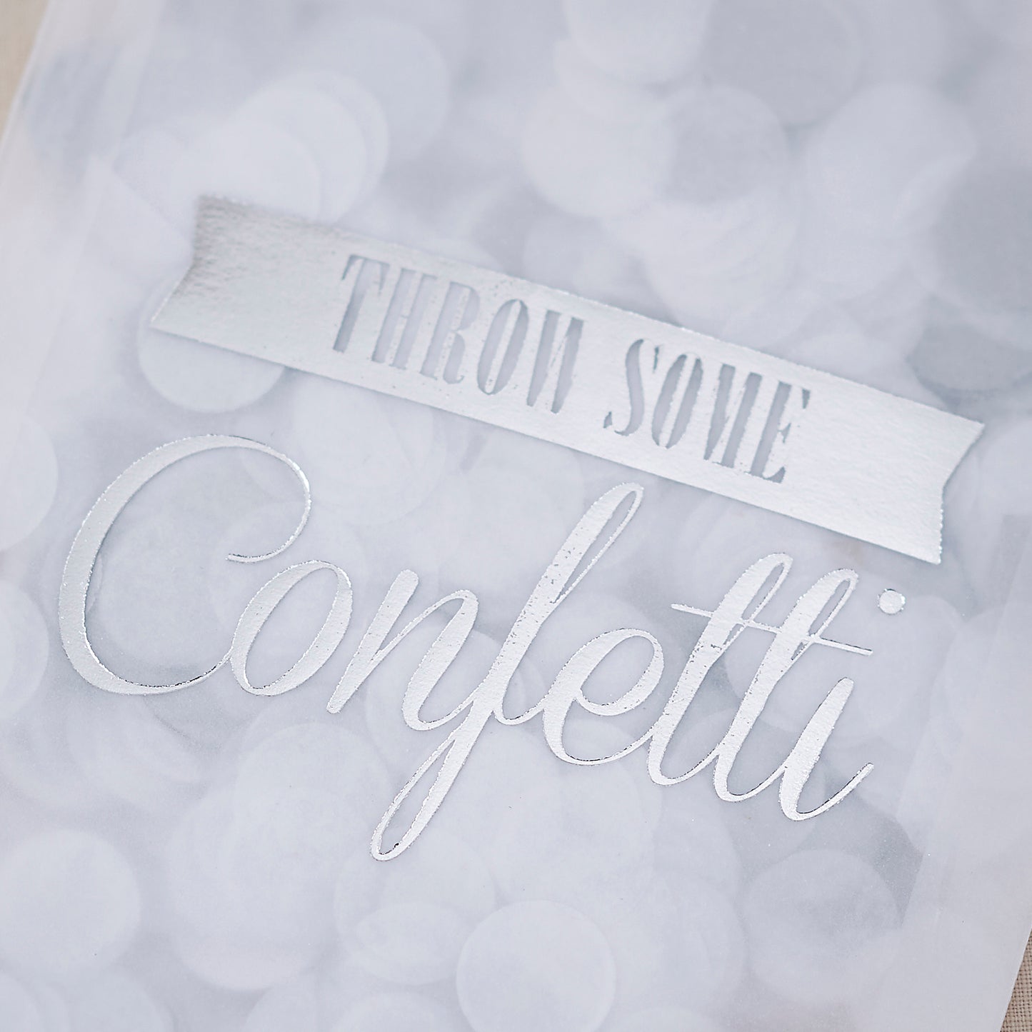 Tissue Confetti Envelopes - Silver - Vintage Affair