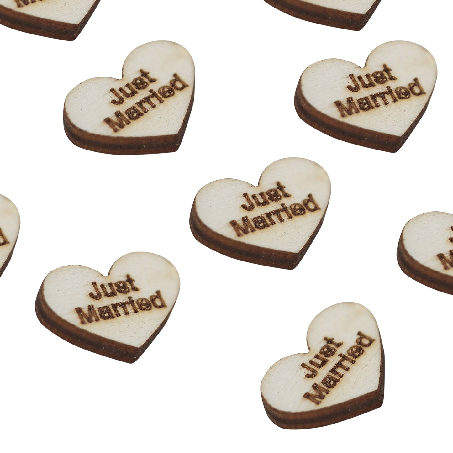 Heart Wood Confetti "Just Married" - Vintage Affair
