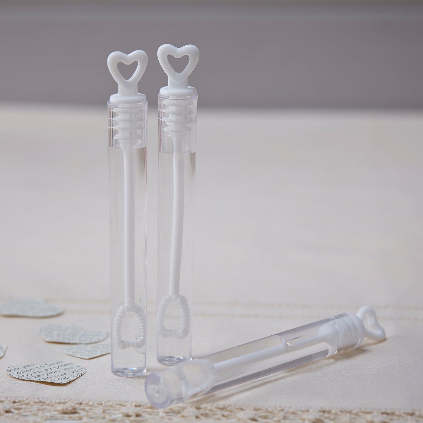 Heart Tube Wedding Bubbles
