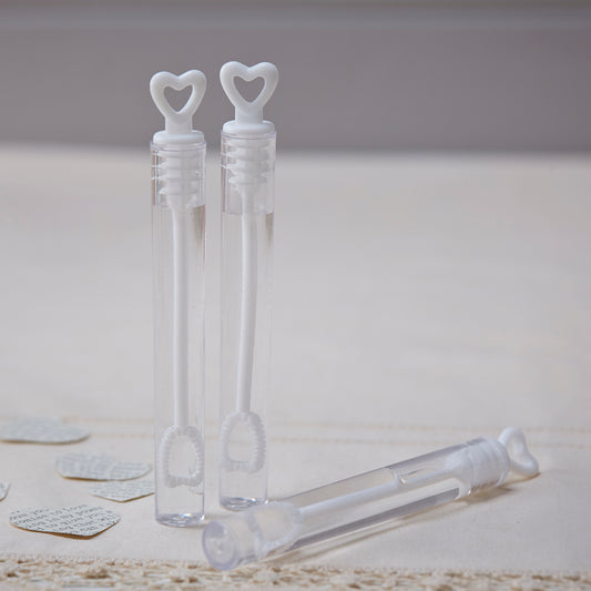 Heart Tube Wedding Bubbles
