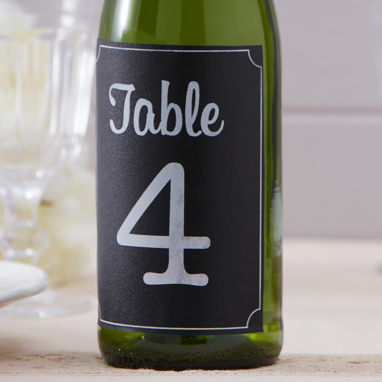 Chalkboard Bottle Sticker Table Numbers 1-12 - Vintage Affair