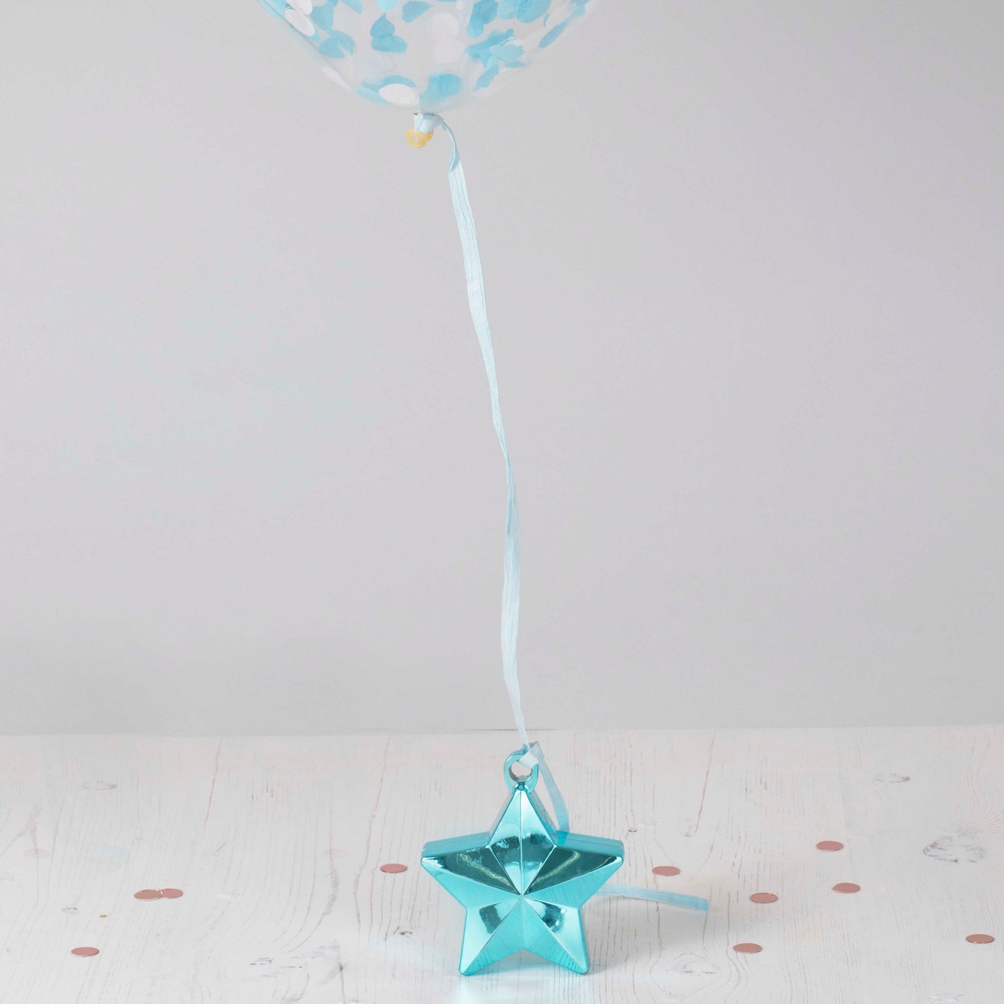 Blue Raffia Balloon Ribbon