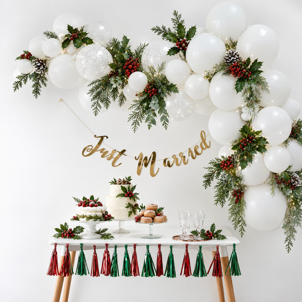White Balloon Arch Kit