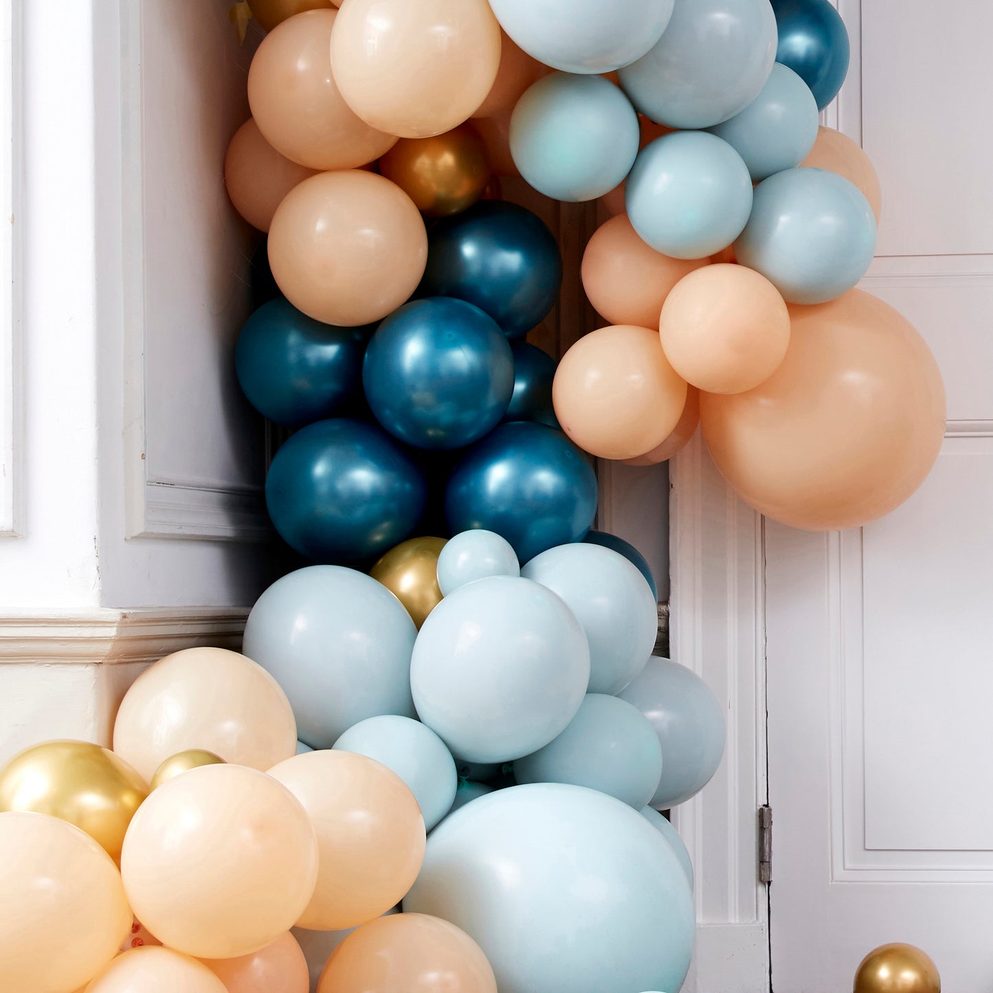 Luxe Teal and Gold Chrome Balloon Arch Kit