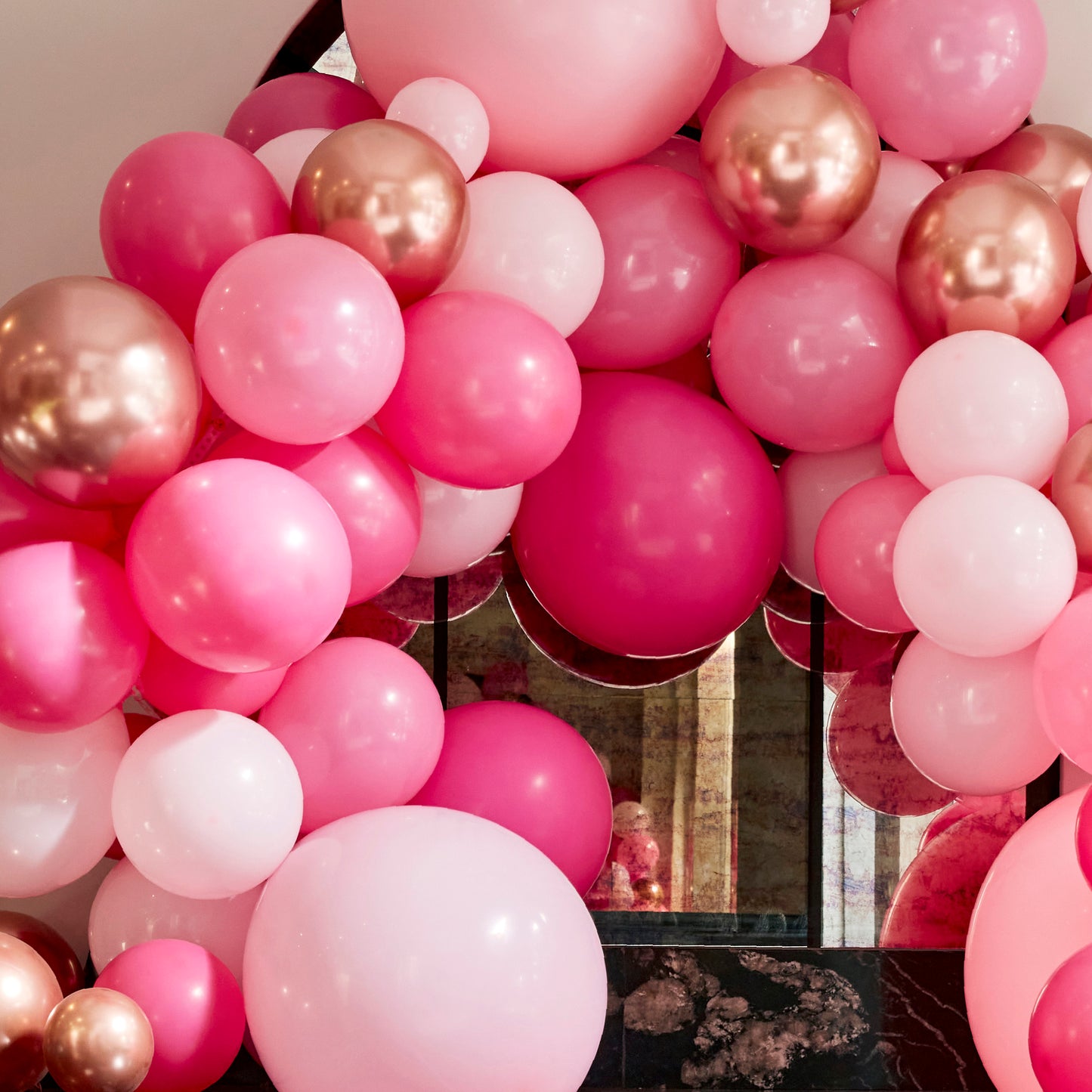 Luxe Pink and Rose Gold Balloon Arch Kit