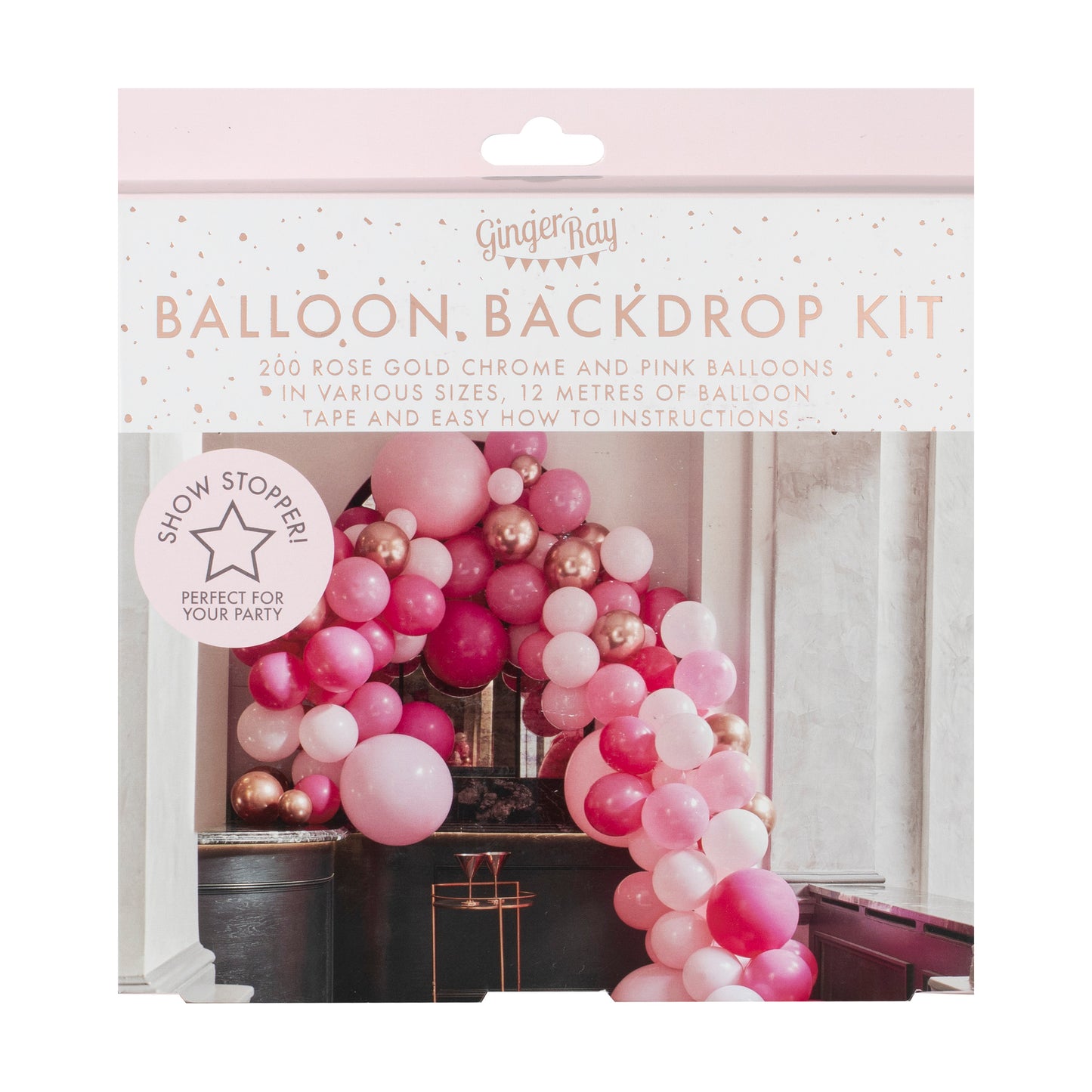 Luxe Pink and Rose Gold Balloon Arch Kit