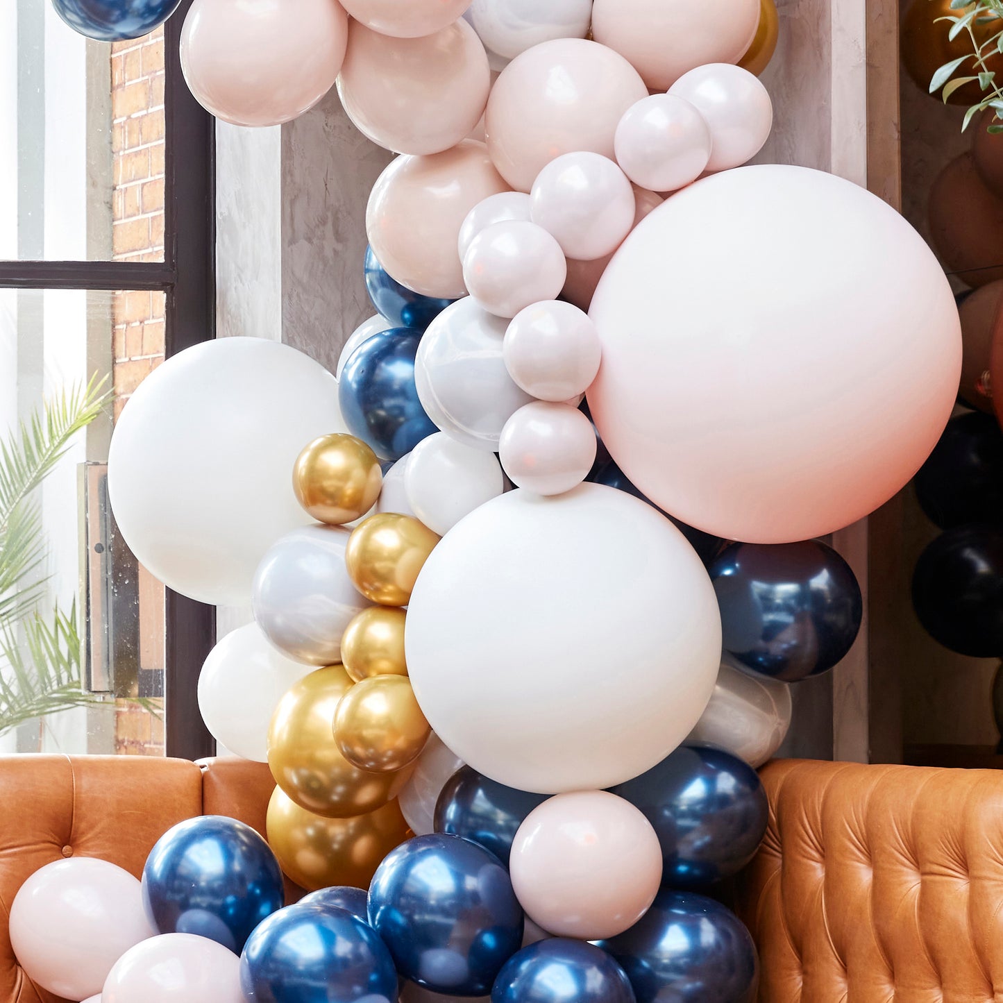 Luxe Marble, Navy & Gold Chrome Balloon Arch Kit
