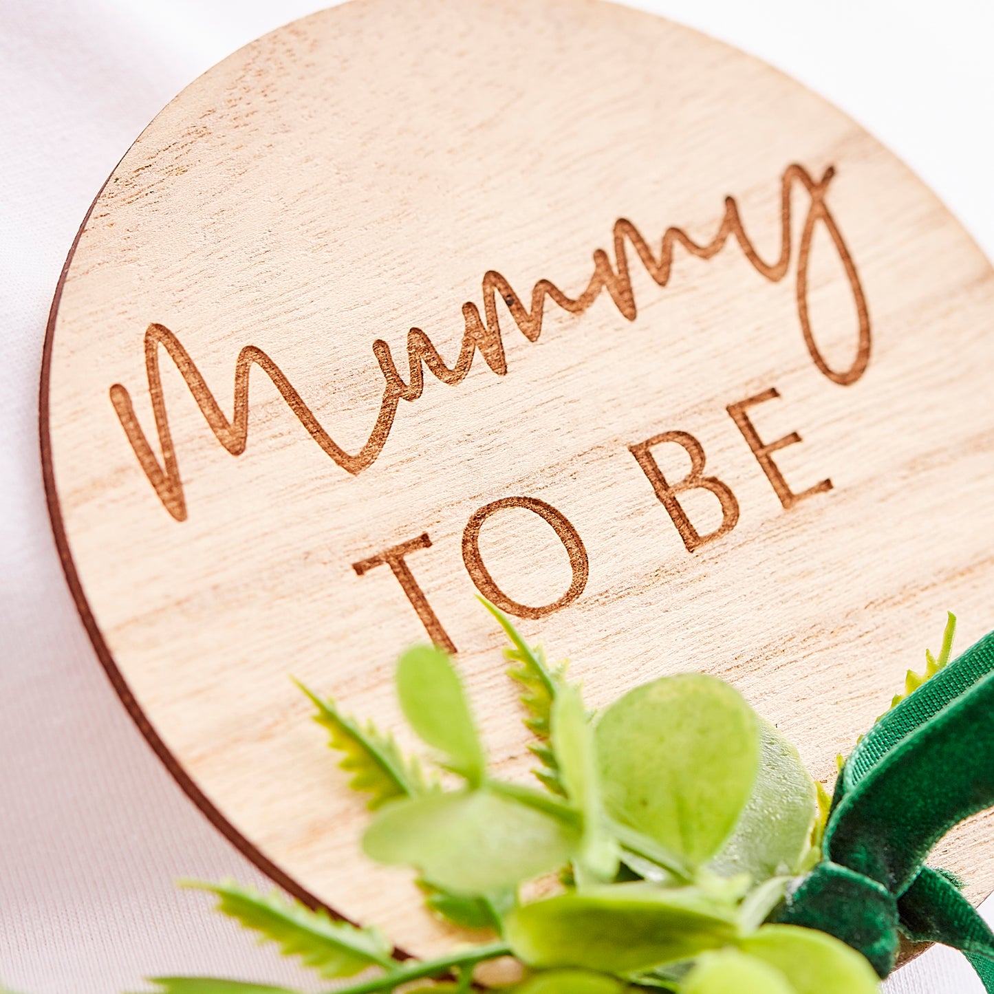 Wooden Mummy To Be Baby Shower Badge