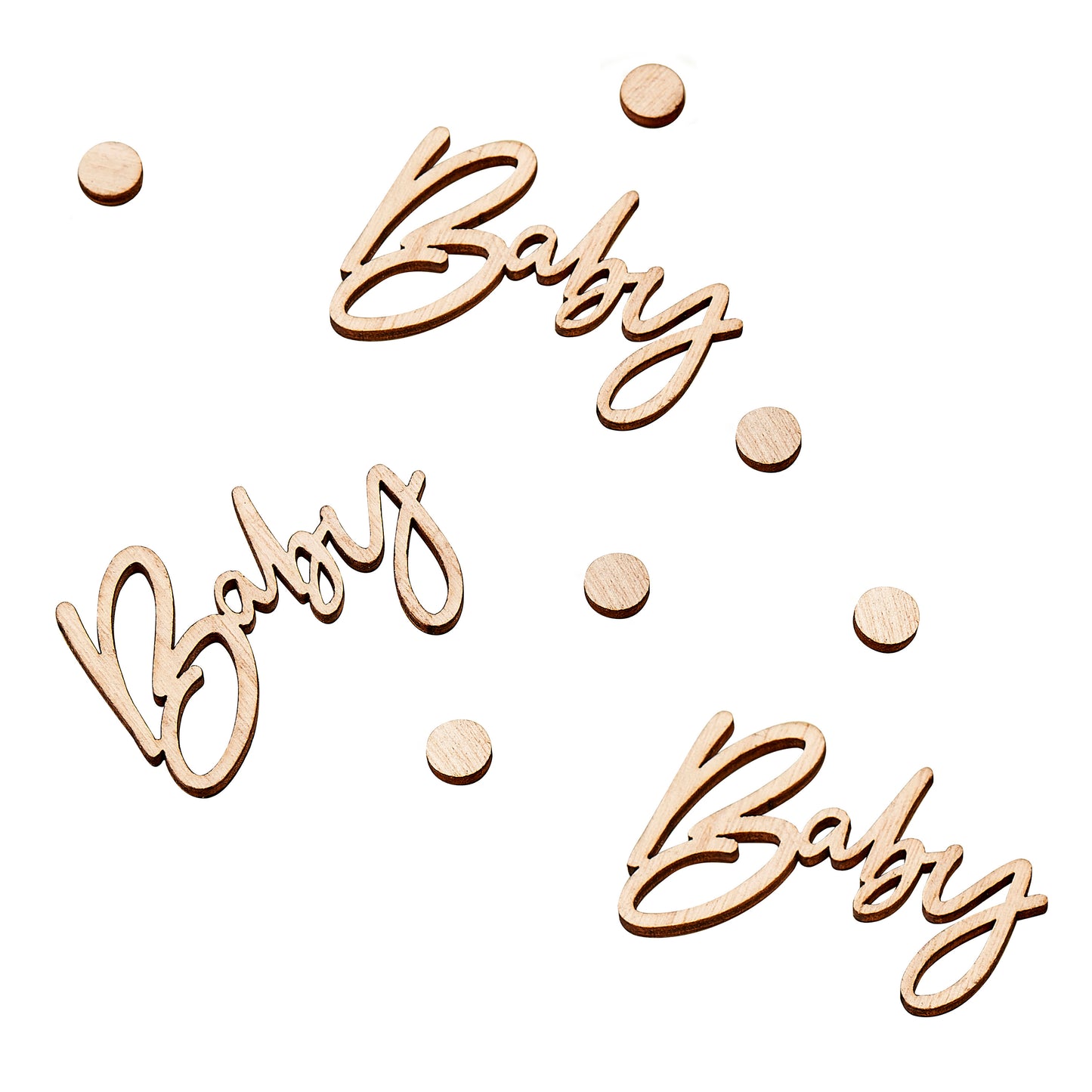 Wooden Baby Shower Confetti