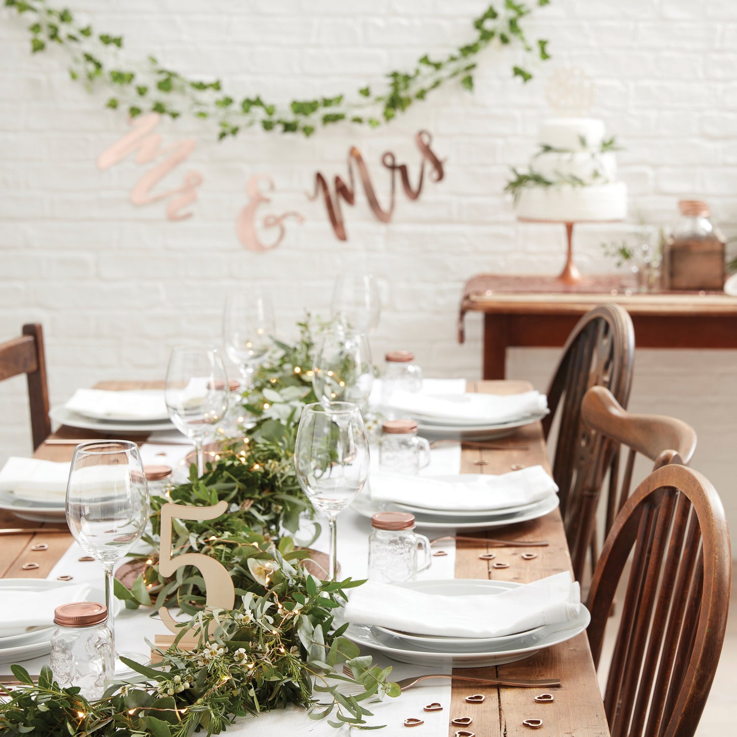 Wooden Heart Table Confetti