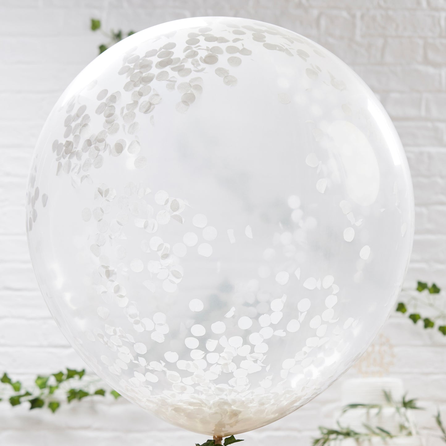 Giant White Confetti Balloons