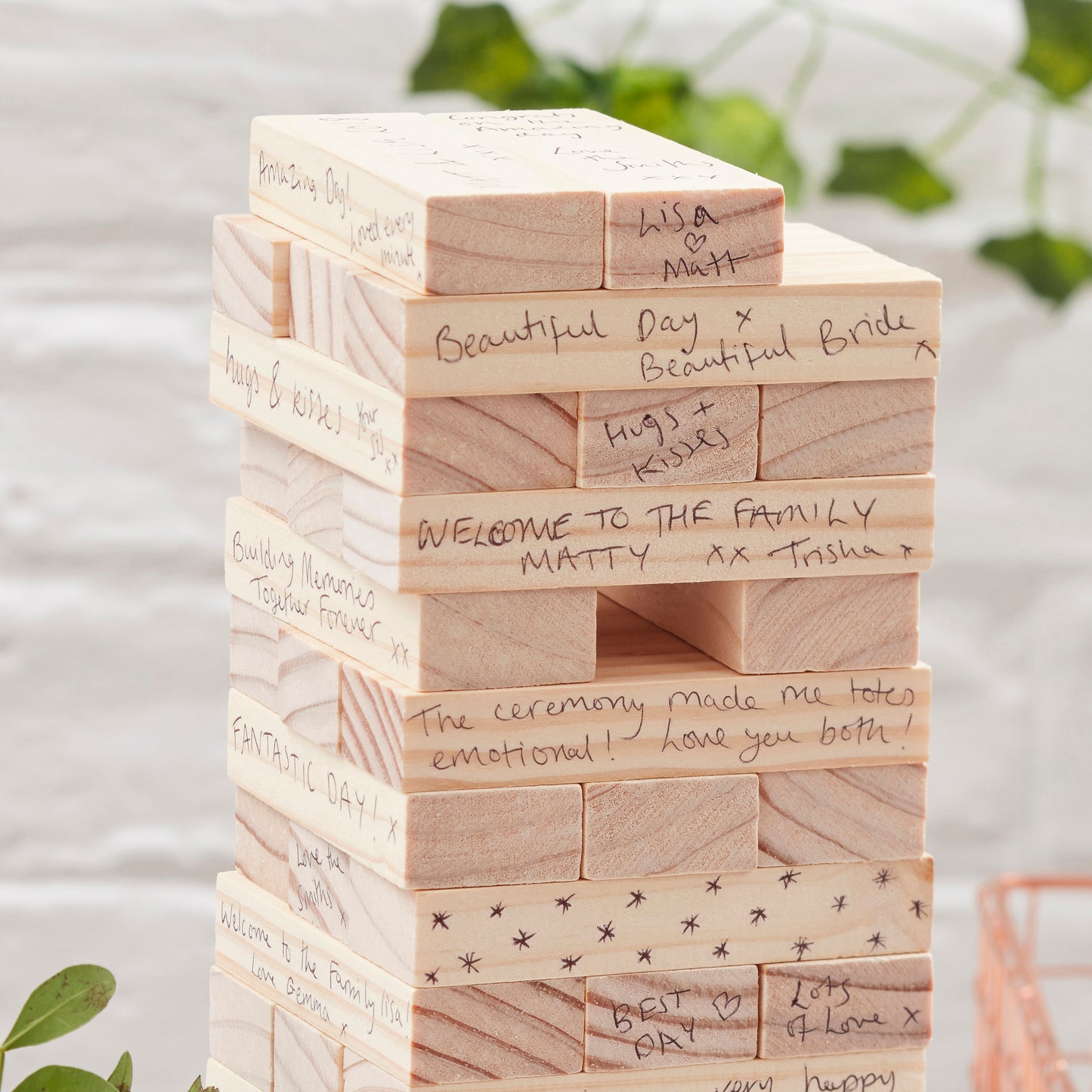 Wooden Building Blocks Wedding Guest Book Alternative