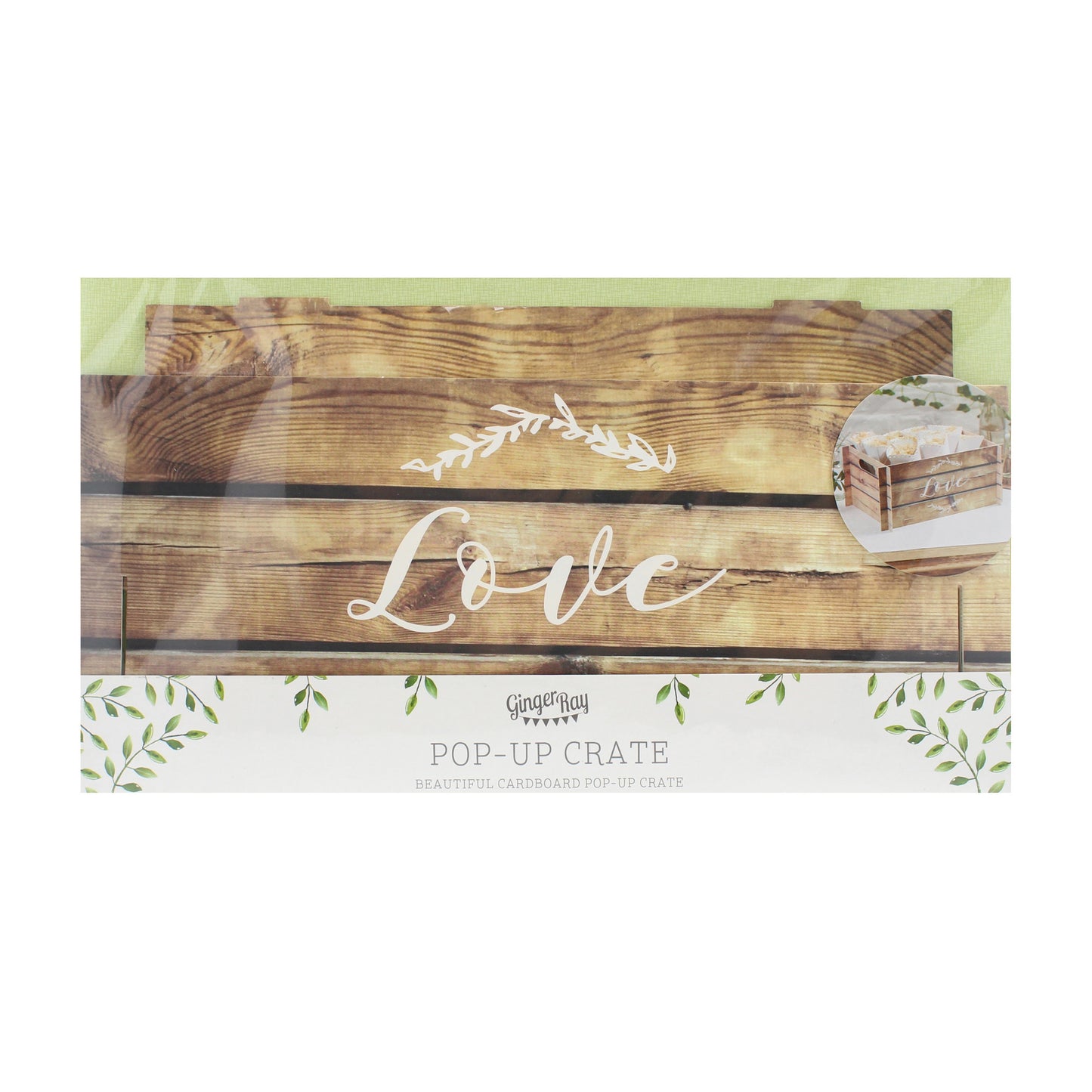 Wooden Effect Card Wedding Crate