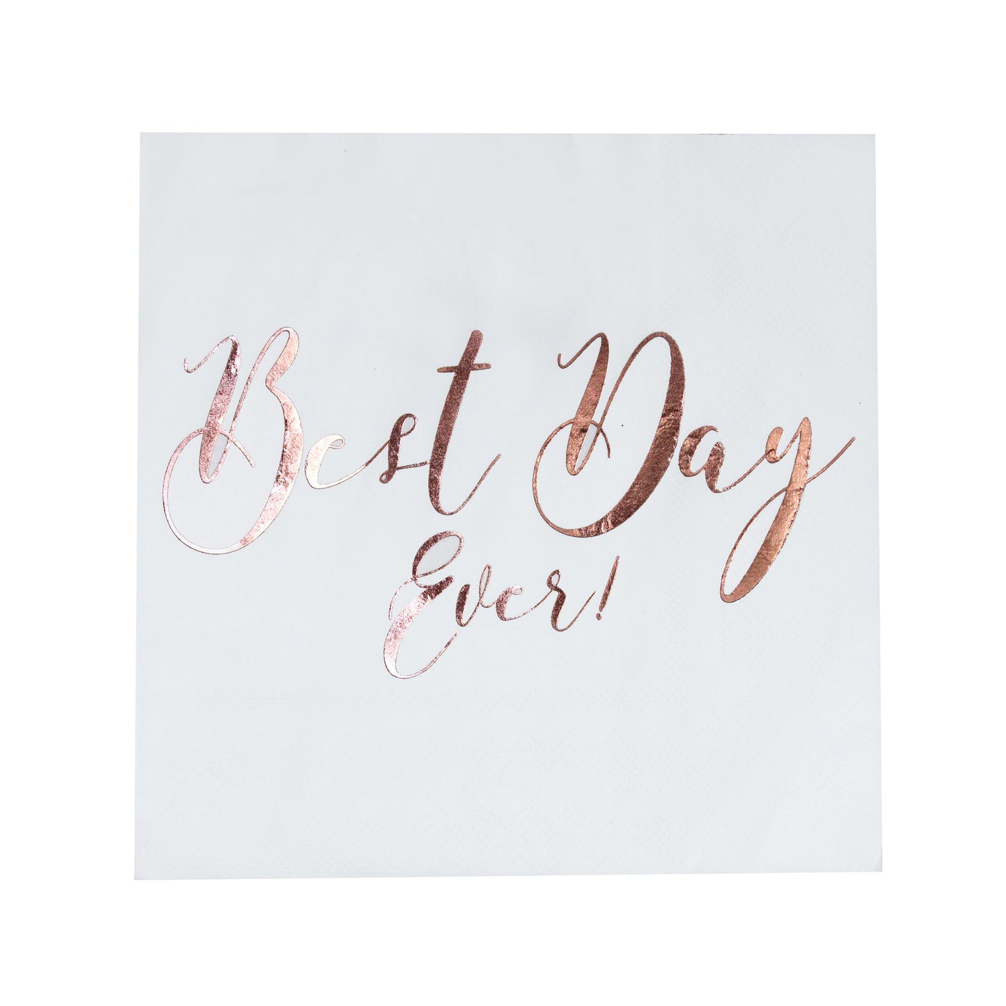 Rose Gold Best Day Ever Napkins - Beautiful Botanics