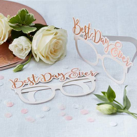 Rose Gold Best Day Ever Glasses
