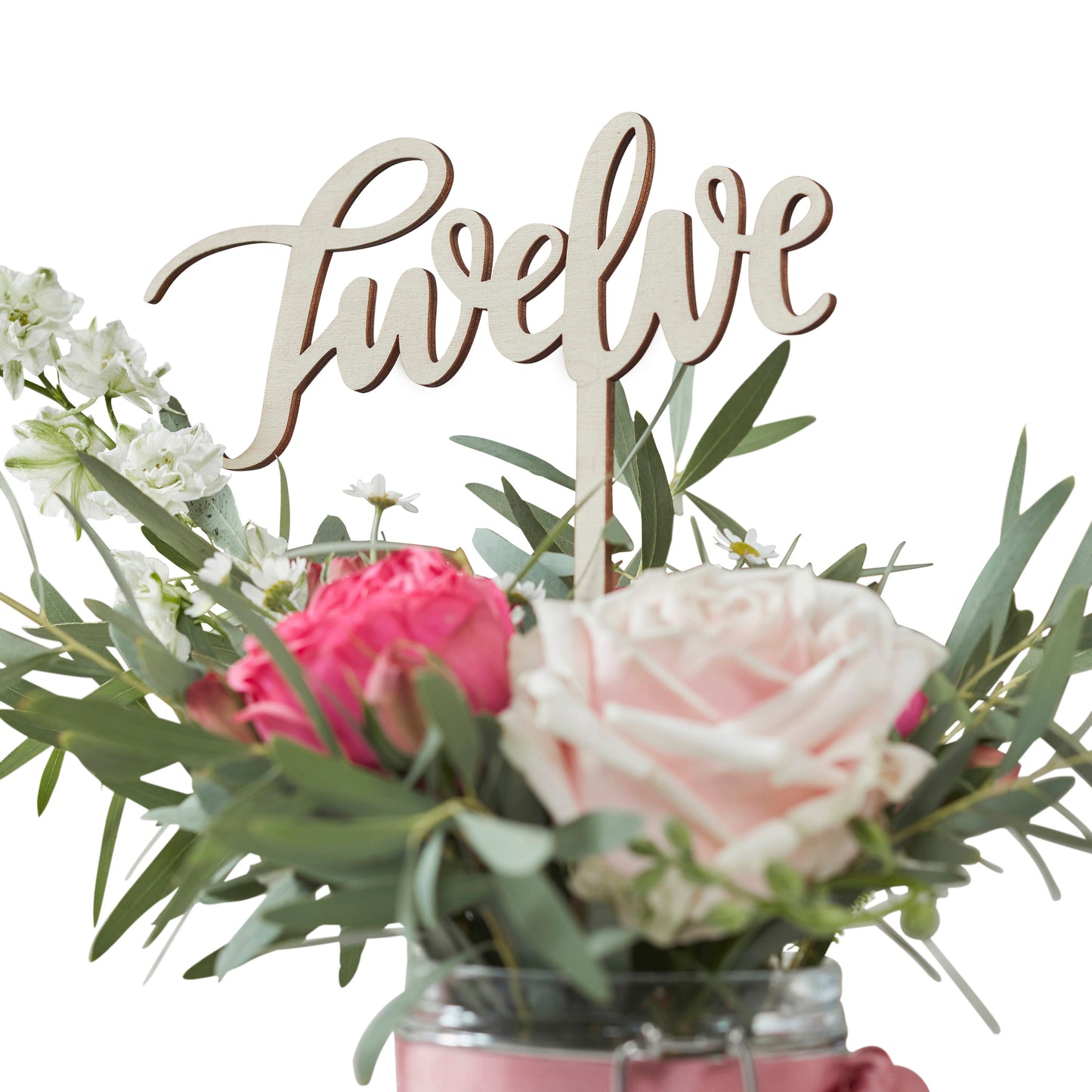 Wooden Table Numbers 1-12 - Boho