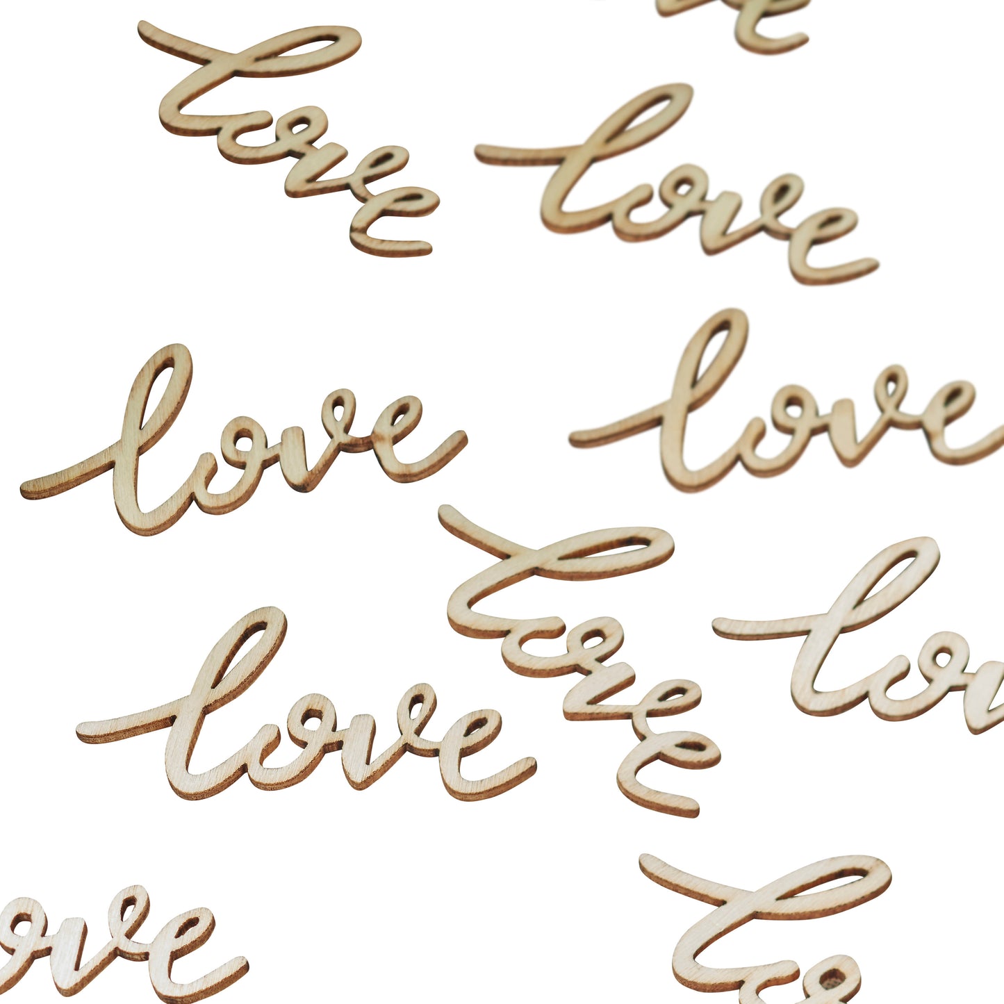 Wooden Love Wedding Table Confetti