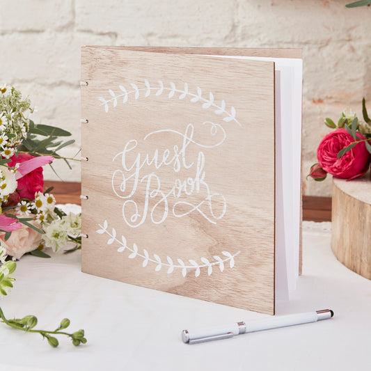 Wooden Wedding Guest Book
