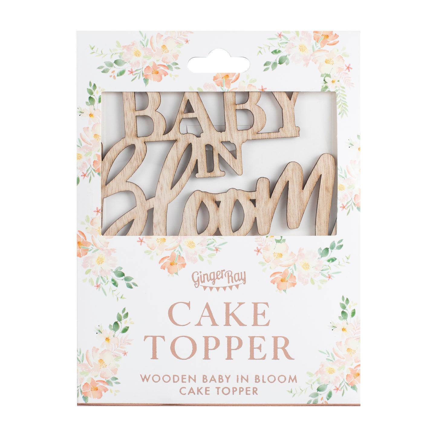 Wooden Baby Shower Cake Topper