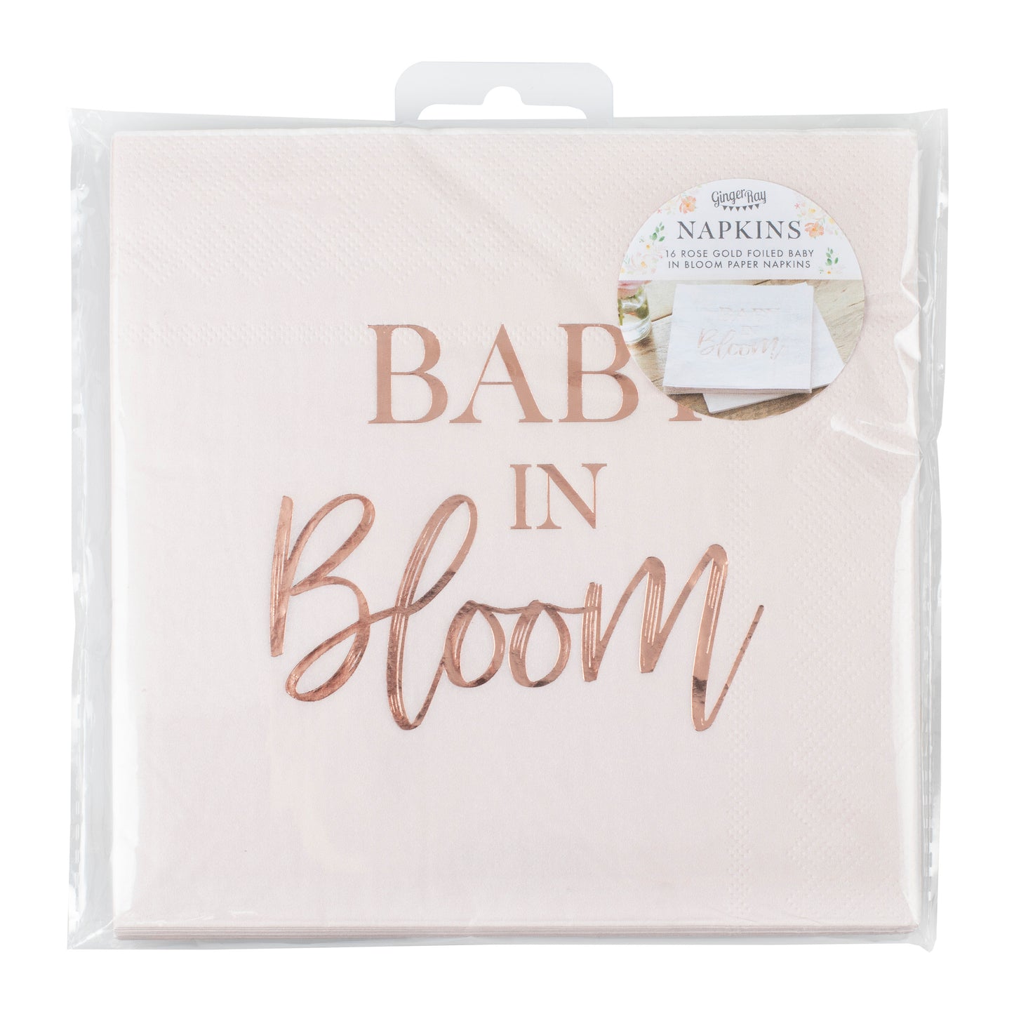 Rose Gold And Blush Baby Shower Napkins
