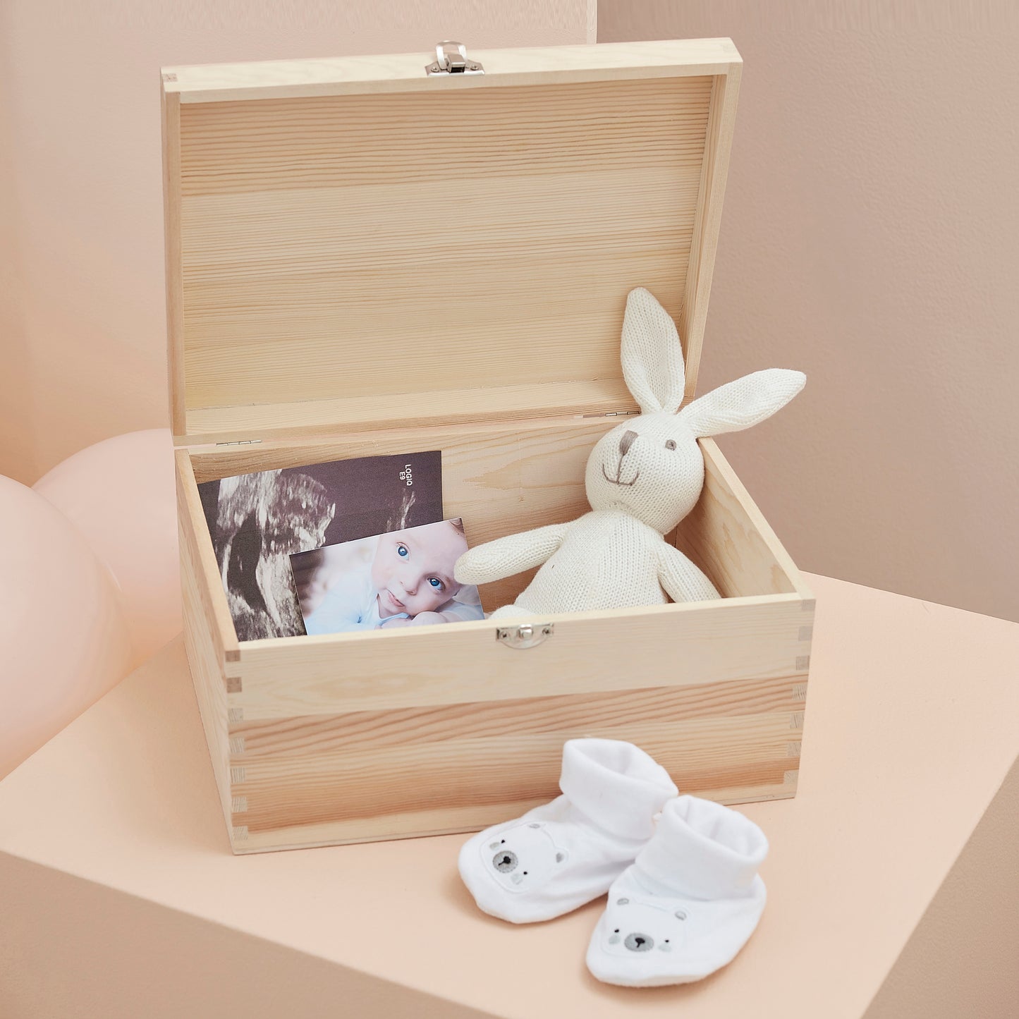 Wooden Baby Memory Keepsake Box