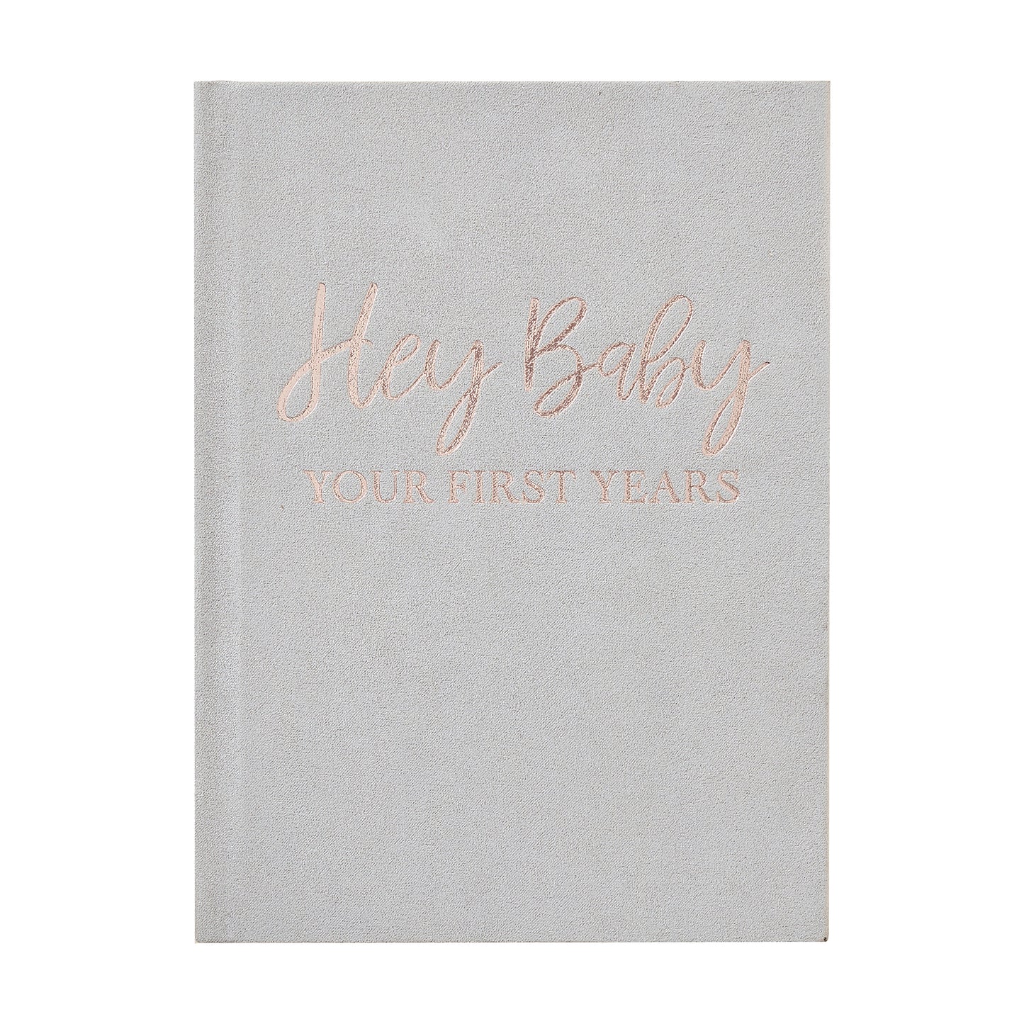 Grey Suede Baby Journal Book
